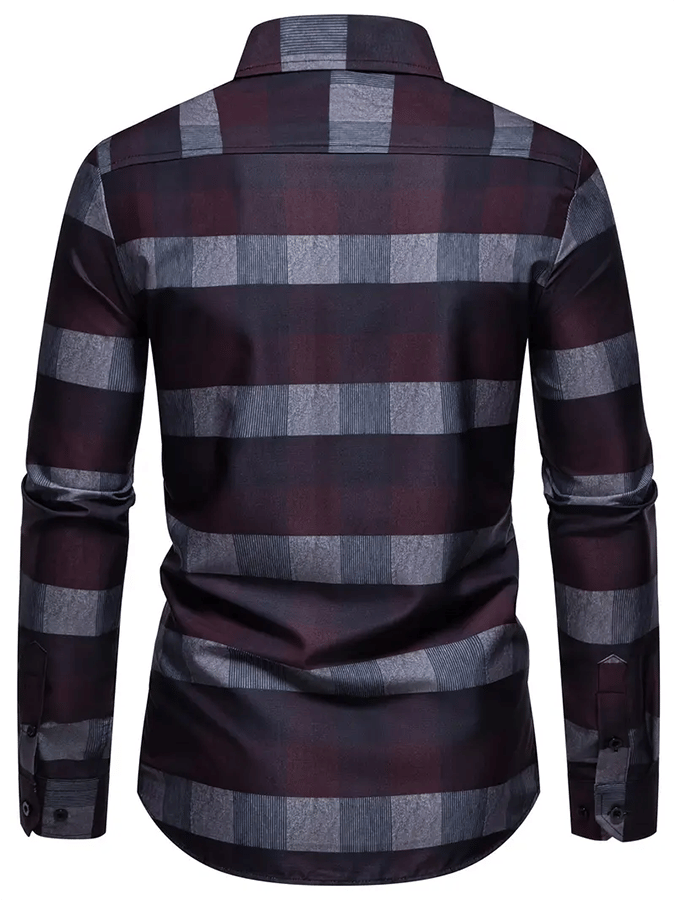 Men's Plaid Business Casual Shirt