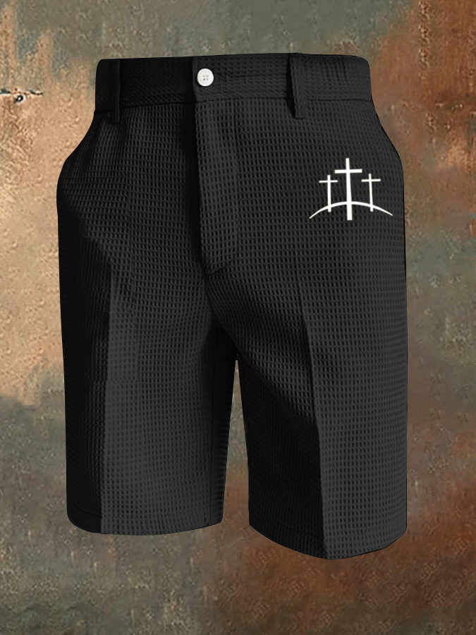 Men's Faith Print Waffle Casual Pants