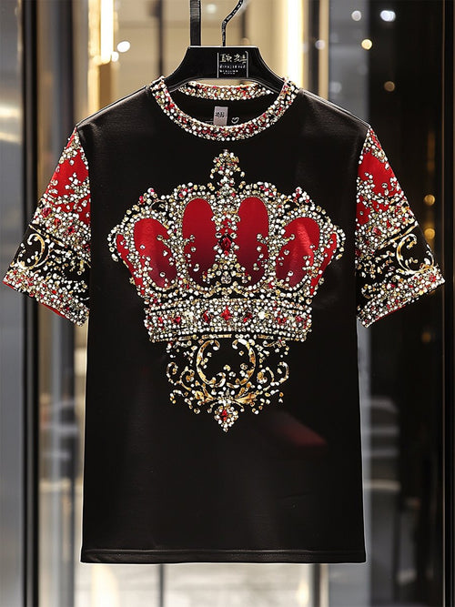 Men's Business Luxury Printed Short Sleeve T-Shirt
