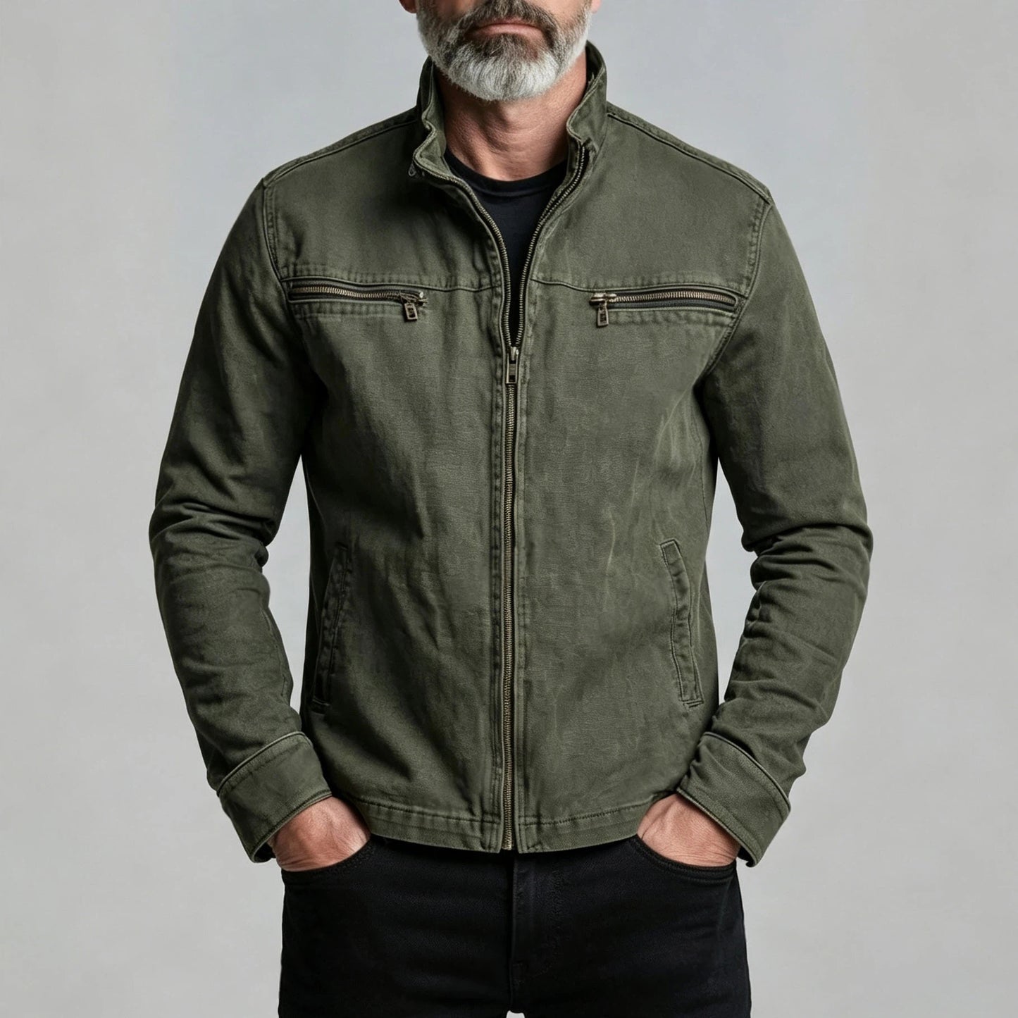 Men's Casual Vintage Long-Sleeve Jacket