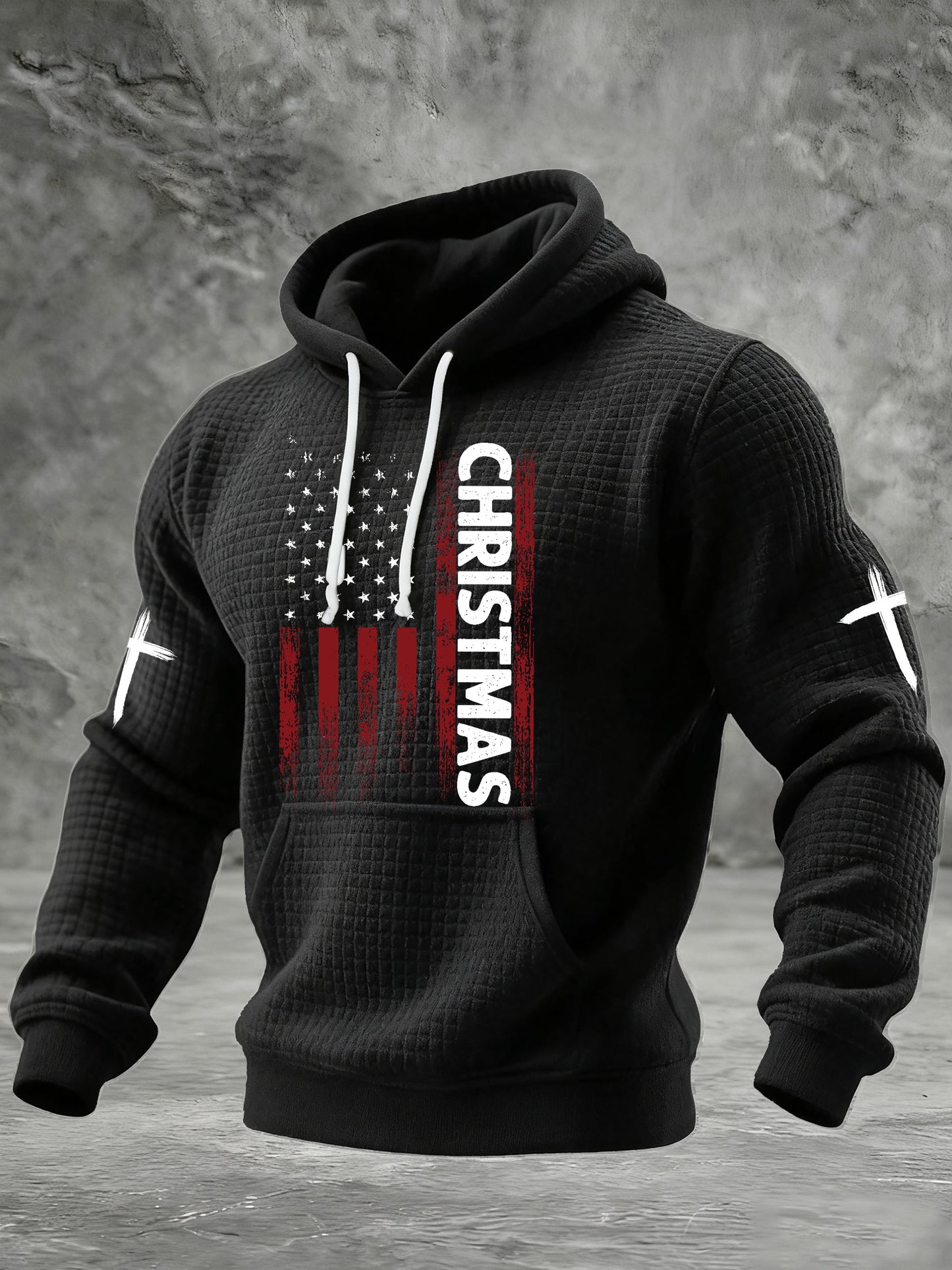Men's Christmas Printed Casual Hoodie