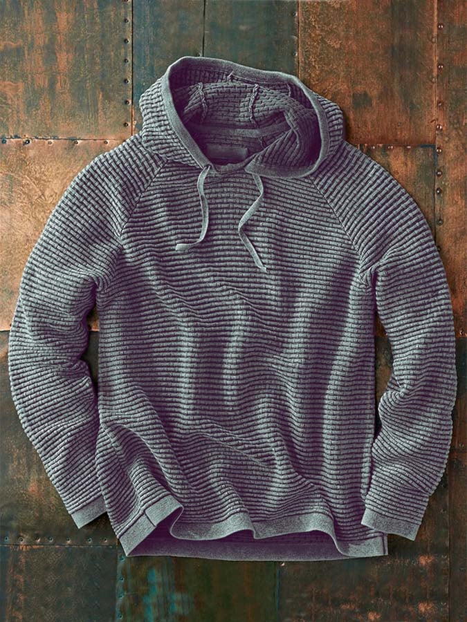 Men's Hooded Waffle Sweatshirt