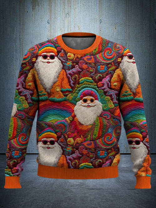 Men's Retro Christmas Art Printed Sweatshirt