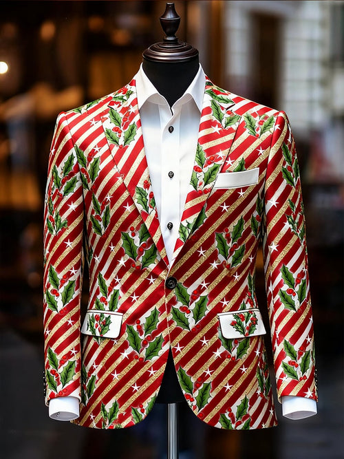 Men's Business Casual Christmas Suit Outerwear