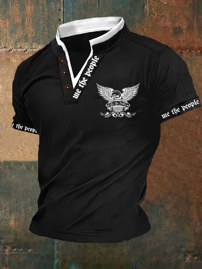 Men's Independence Day Flag Print Top