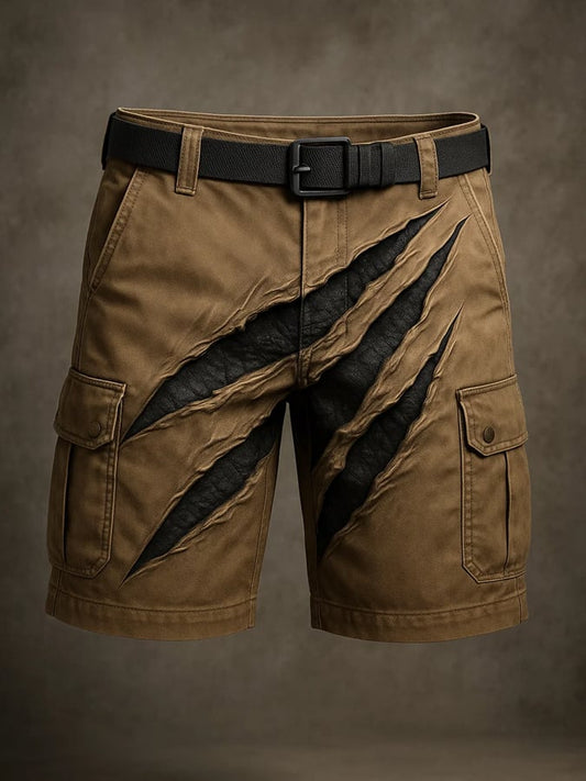 Men's Retro Outdoor Ripstop Multi-Purpose Cargo Shorts