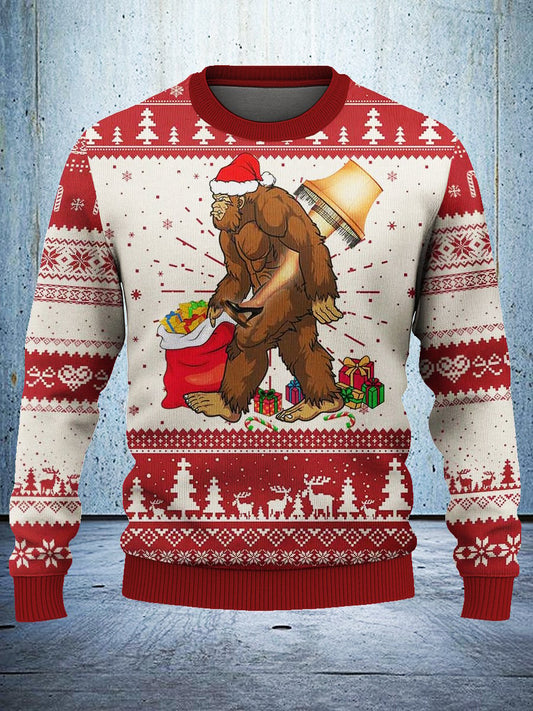 Camping-Style Retro Ugly Christmas Sweatshirt