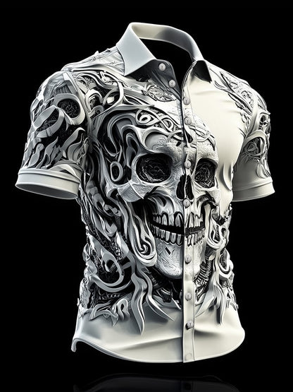 Men's Vintage Viking Skull Shirt