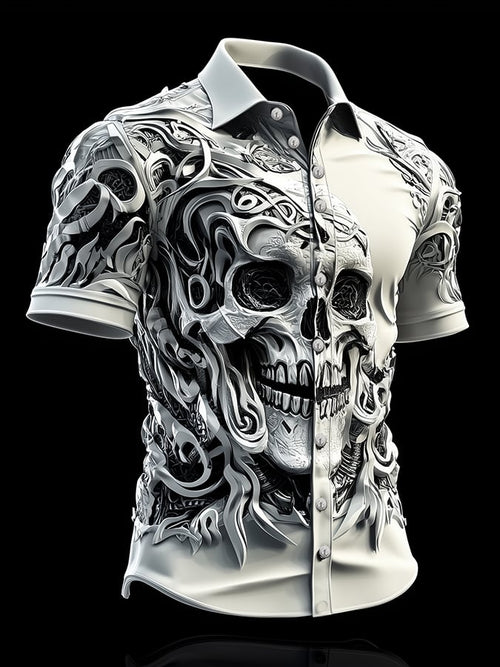 Men's Vintage Viking Skull Shirt