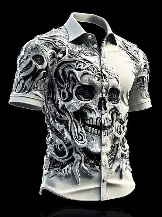 Men's Vintage Viking Skull Shirt