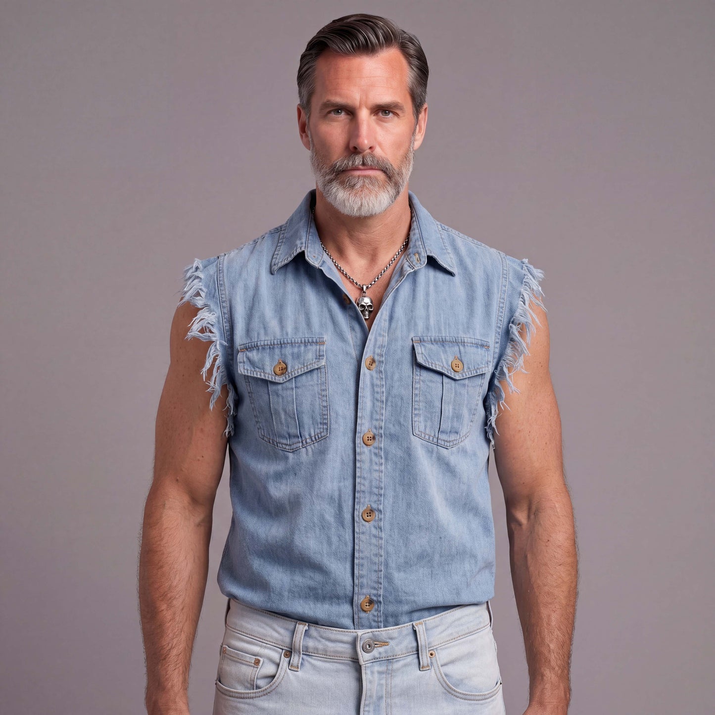 Collared Sleeveless Casual Tank Top