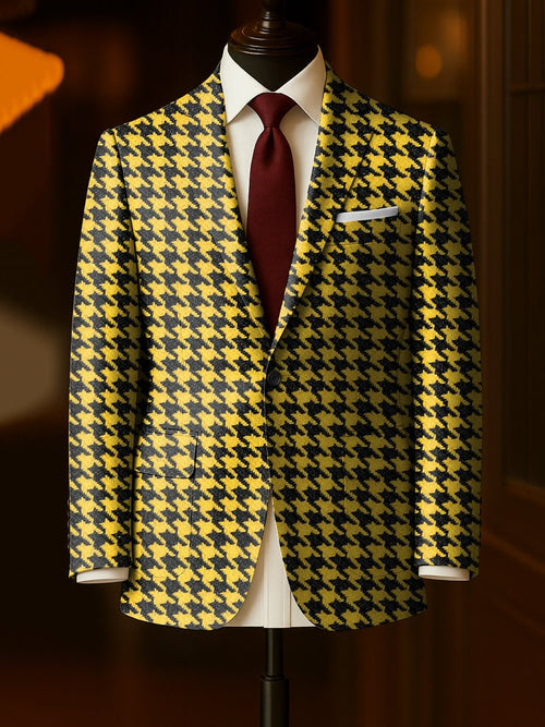 Men's Business Casual Large Pocket Notch Lapel Blazers