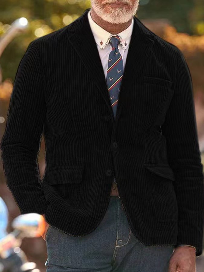 Men's Corduroy Retro Suit Jacket Versatile Casual Suit Jacket