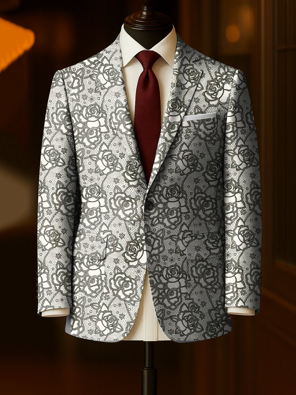 Men's Business Casual Large Pocket Plaid Blazers