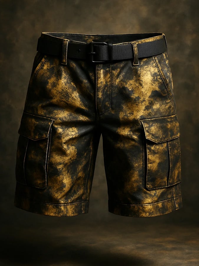 Men's Retro Outdoor Ripstop Multi-Purpose Cargo Shorts