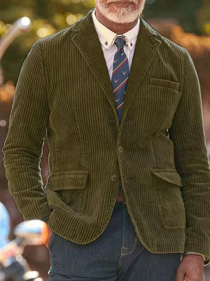 Men's Corduroy Retro Suit Jacket Versatile Casual Suit Jacket