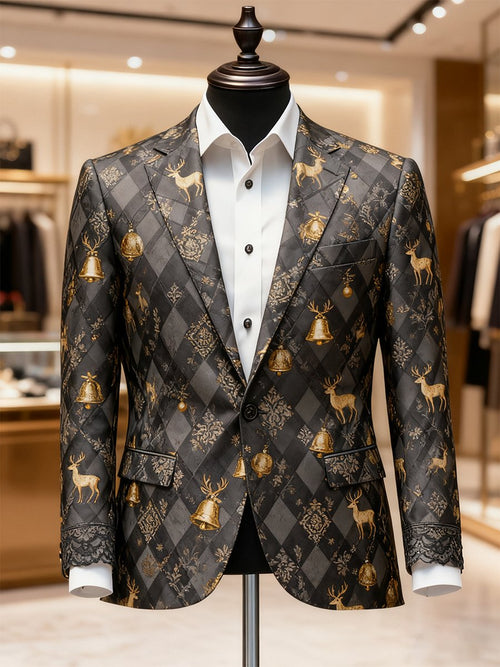 Men's Business Casual Christmas Suit Outerwear