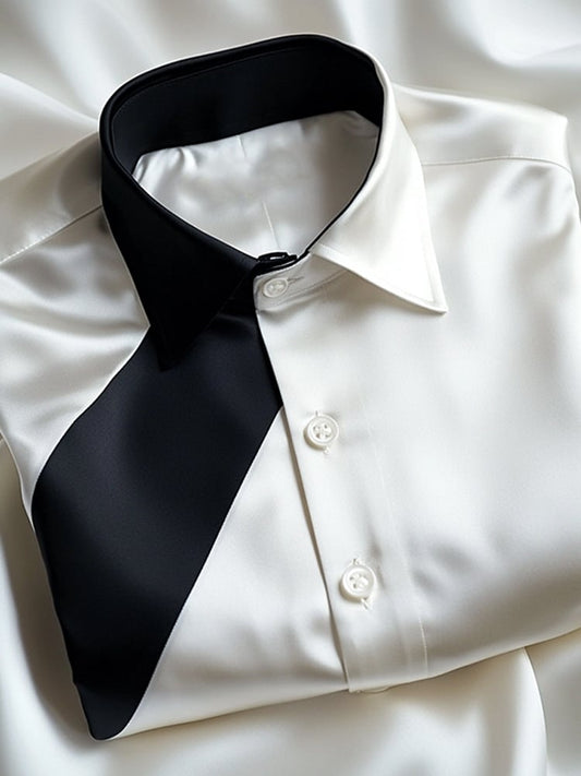 Men's Business Casual Lapel Short Sleeve Shirt