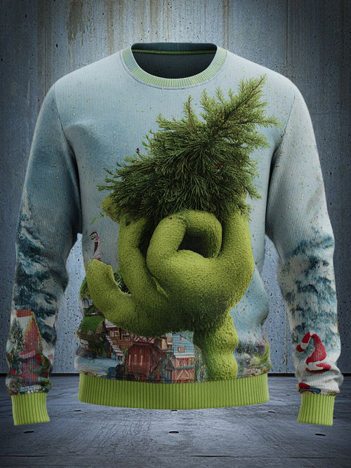 Funny and ugly Christmas tree green sweatshirt