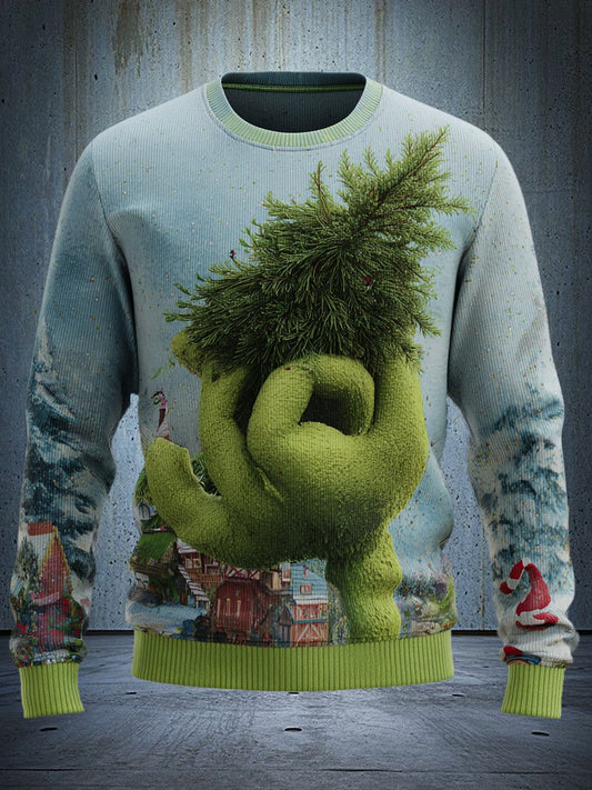 Funny and ugly Christmas tree green sweatshirt