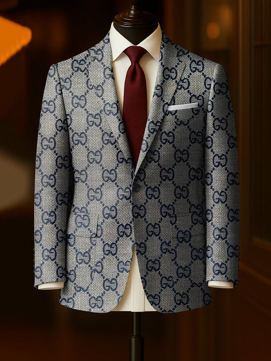 Men's Business Casual Large Pocket Plaid Blazers
