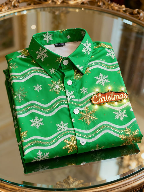 Men's Christmas Art Long-Sleeve Shirt