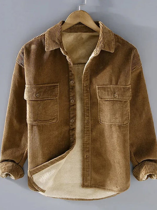 Men's Vintage Corduroy Multi-Pocket Outdoor Jacket