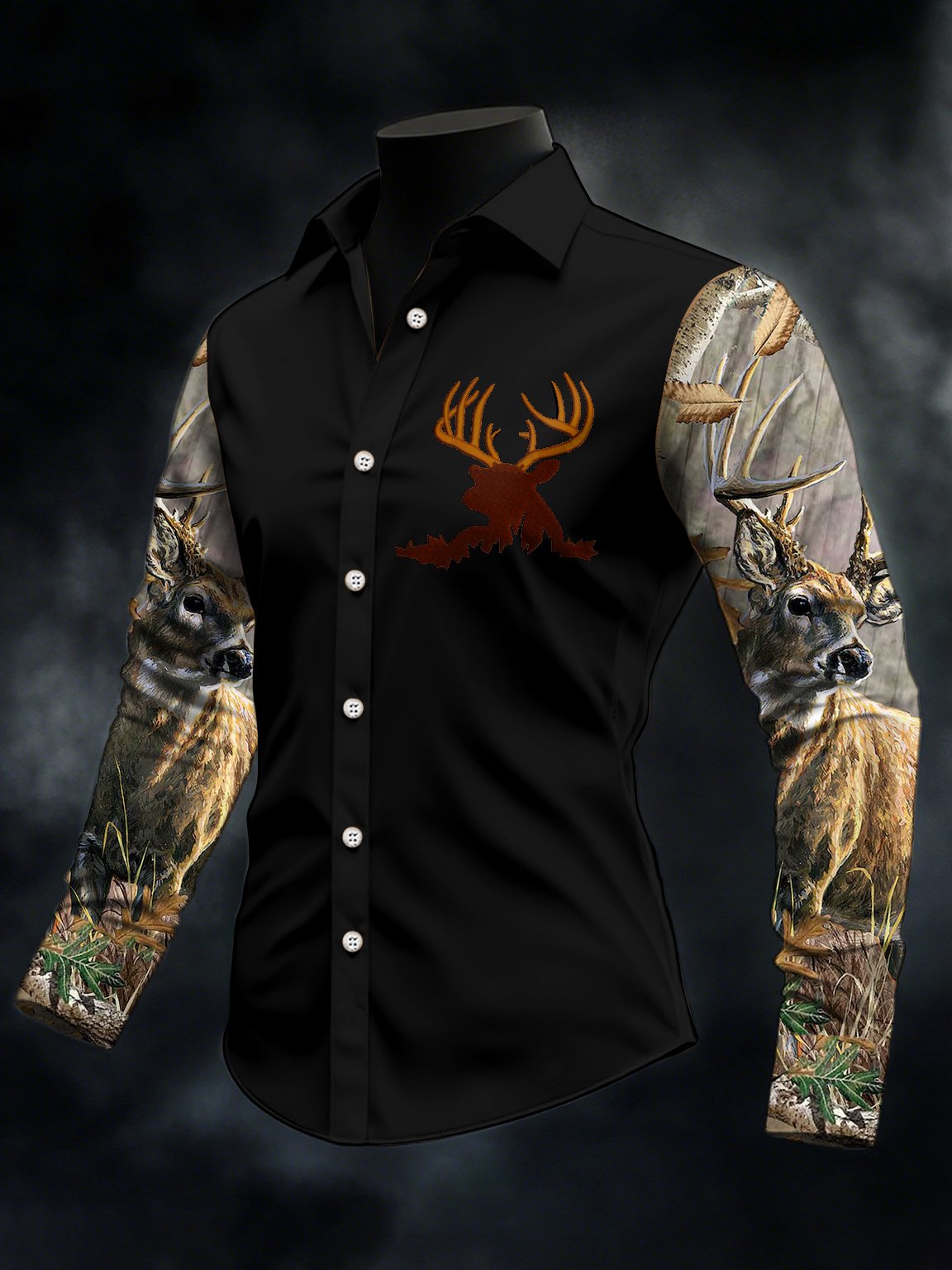 Men's Casual Western Style Contrast Color Shirt