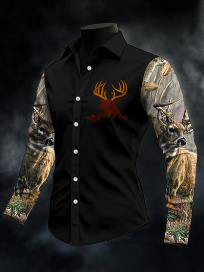 Men's Casual Western Style Contrast Color Shirt