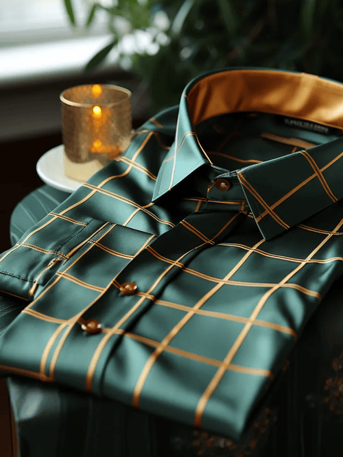 Men's Elegant Romantic Striped Long Sleeve Shirt