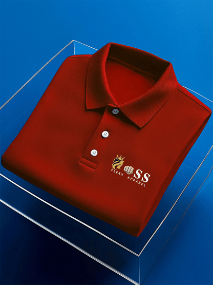 Men's Business Casual Printed Polo Shirt