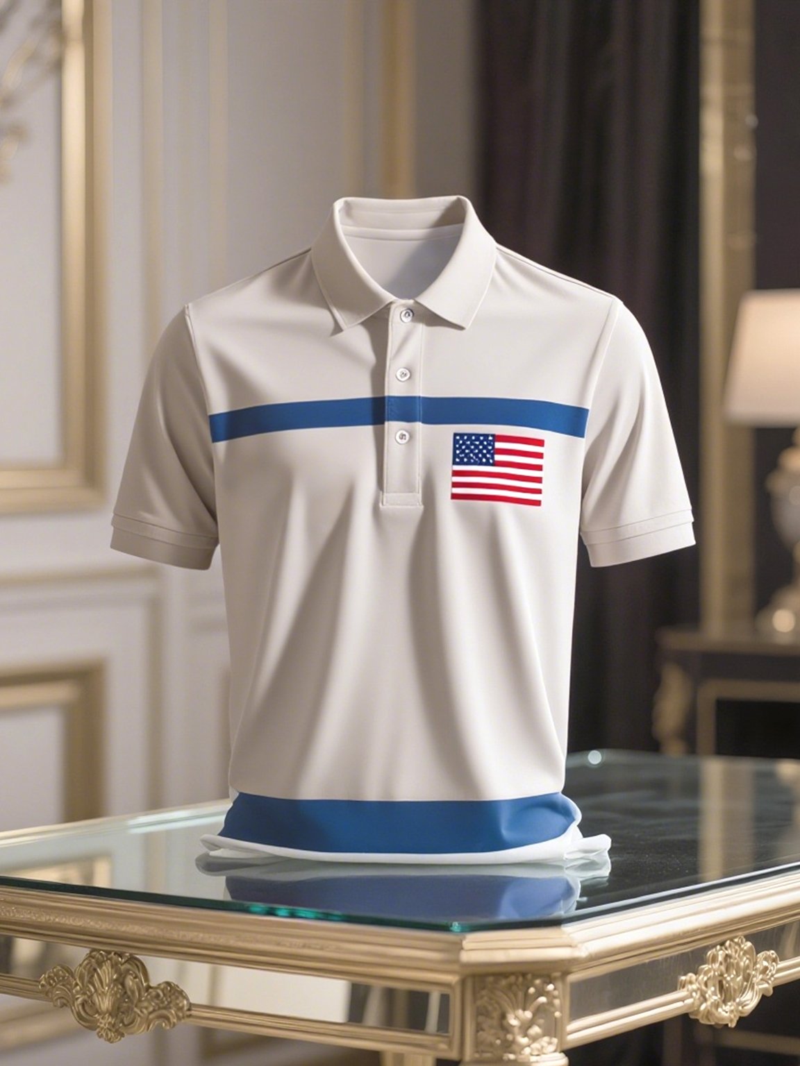 Men's Business Casual Button Short Sleeve Polo Shirt