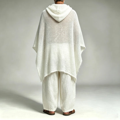 Men's Casual Hooded Tunic Cape