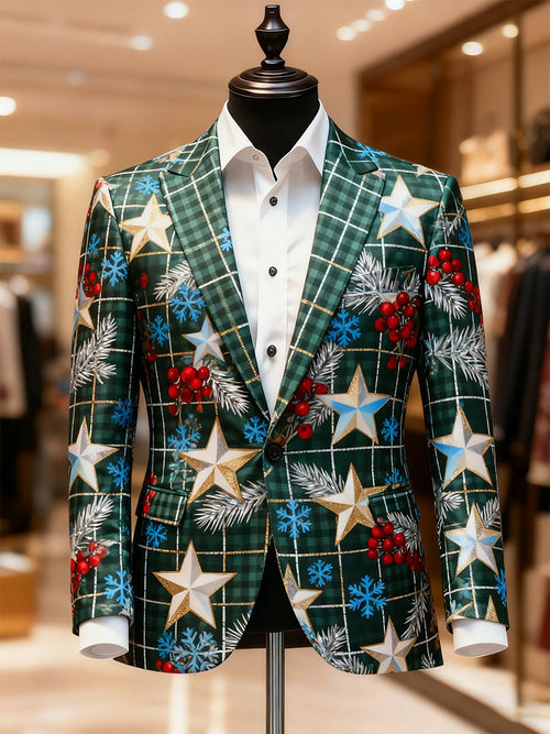Men's Business Casual Christmas Suit Outerwear