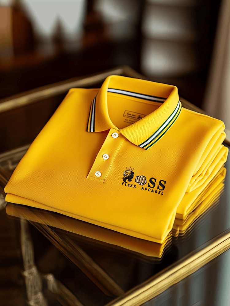 Men's Business Casual Printed Polo Shirt