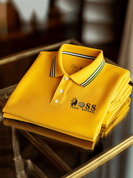 Men's Business Casual Printed Polo Shirt