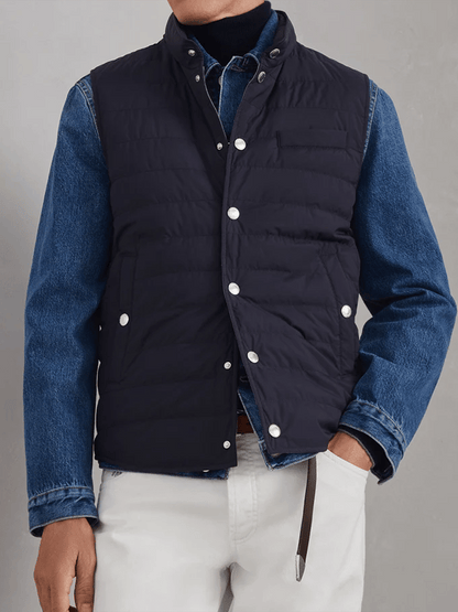 Men's Vintage Pleated Cotton Casual Cotton Vest