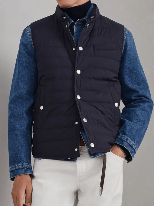 Men's Vintage Pleated Cotton Casual Cotton Vest