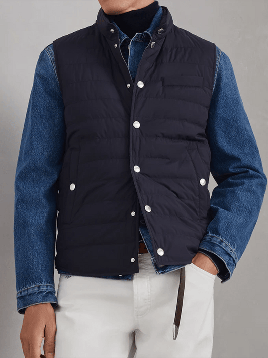 Men's Vintage Pleated Cotton Casual Cotton Vest