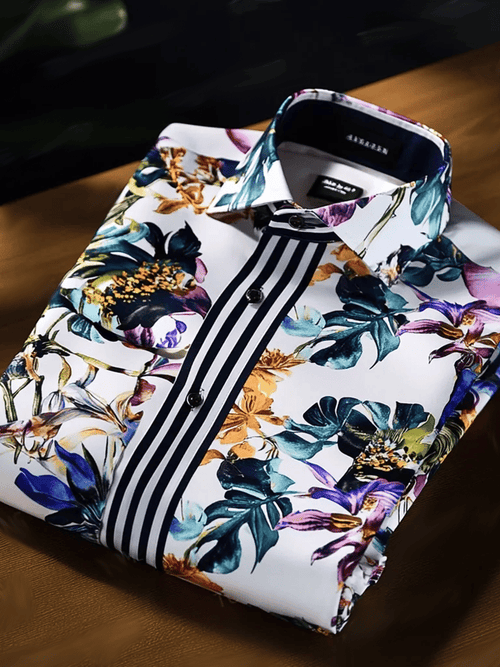 Men's Luxury Vintage Long Sleeve Shirt