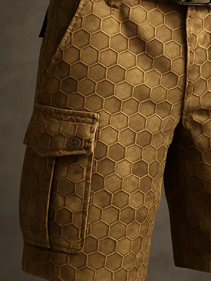 Men's Retro Outdoor Ripstop Multi-Purpose Cargo Shorts