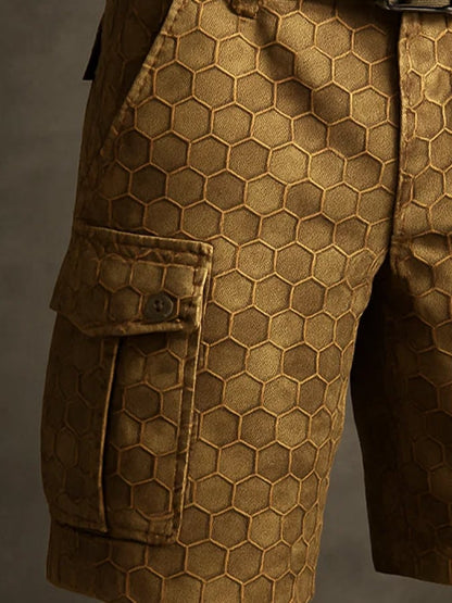Men's Retro Outdoor Ripstop Multi-Purpose Cargo Shorts