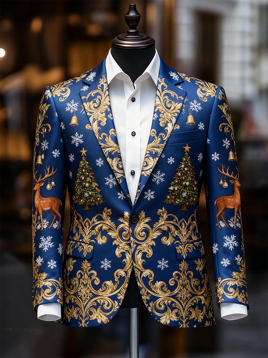 Men's Business Casual Christmas Suit Outerwear