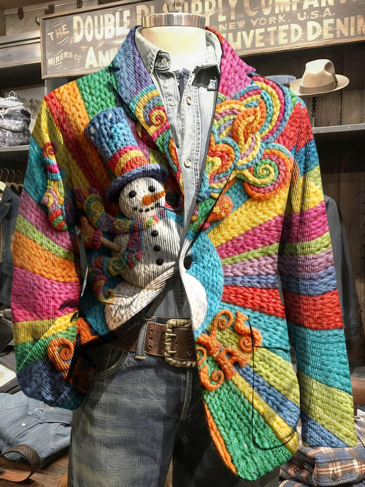 Men's Vintage Casual Hippie Christmas Party Corduroy Blazer