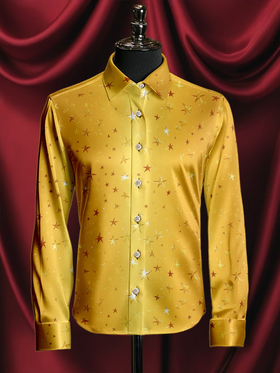 Men's Silk Luxury Christmas Long Sleeve Shirt