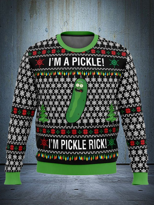 Funny pickles and ugly Christmas sweatshirts