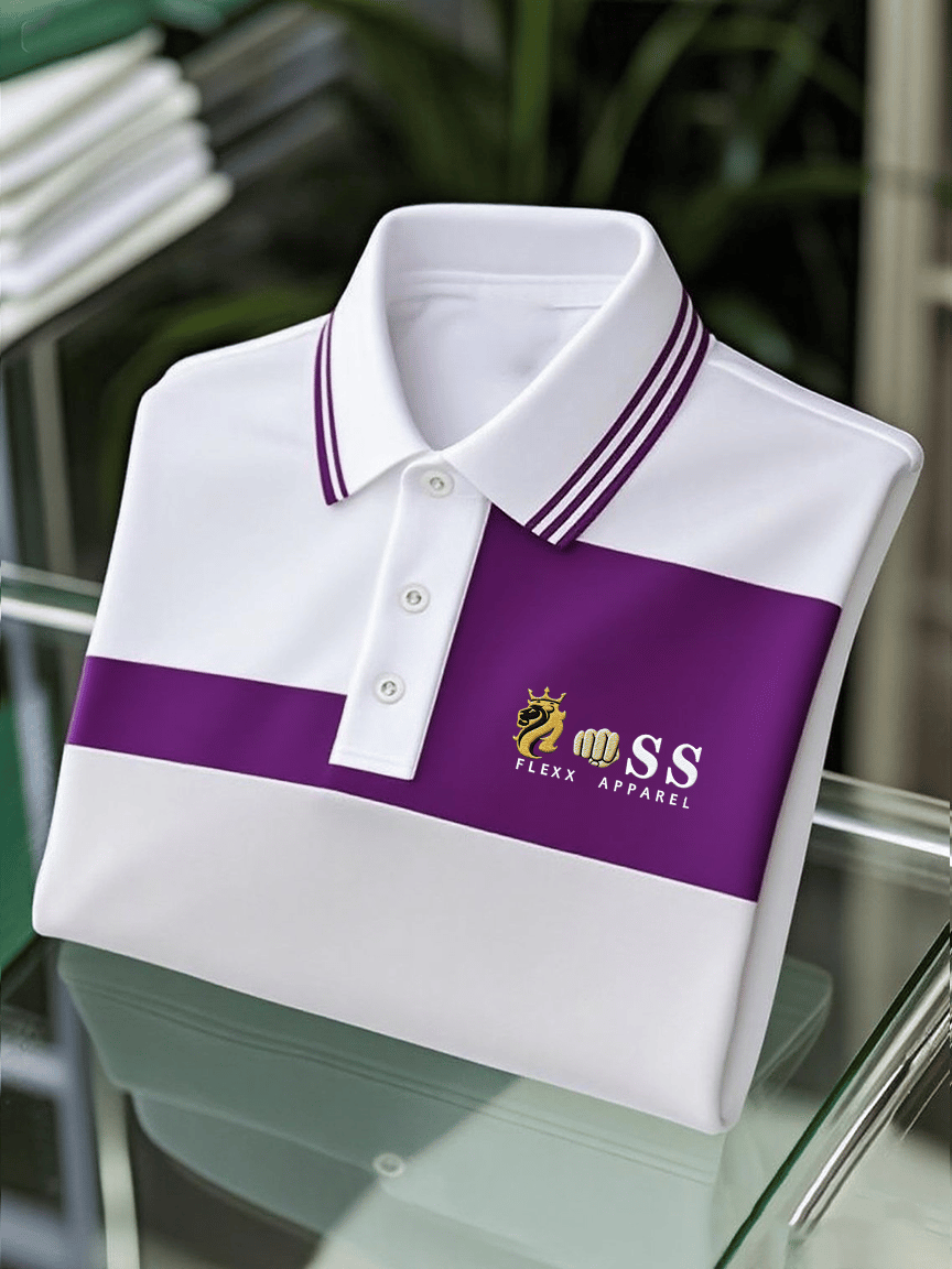 Men's Business Casual Printed Polo Shirt