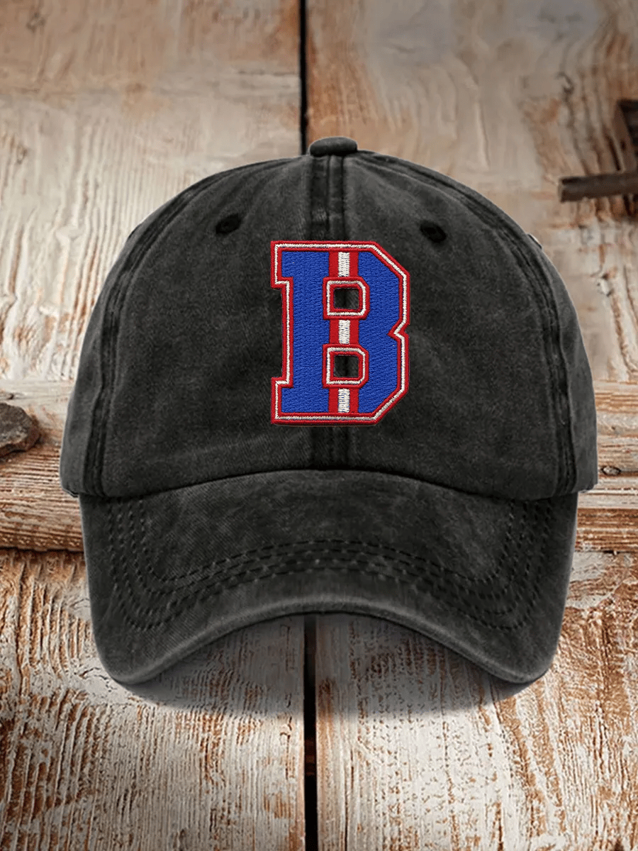 Retro Football Print Baseball Cap