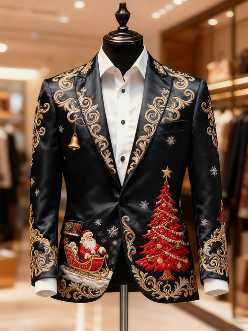 Men's Business Casual Christmas Suit Outerwear