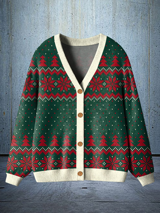 Men's Christmas Snowflake Cardigan